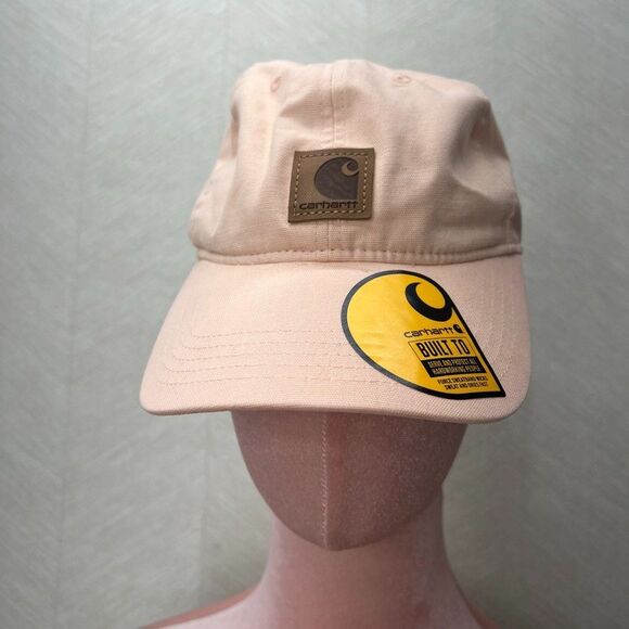 Carhartt Adjustable Strapback Light Pink Canvas Baseball Cap Hat Unisex One Size - Picture 4 of 10